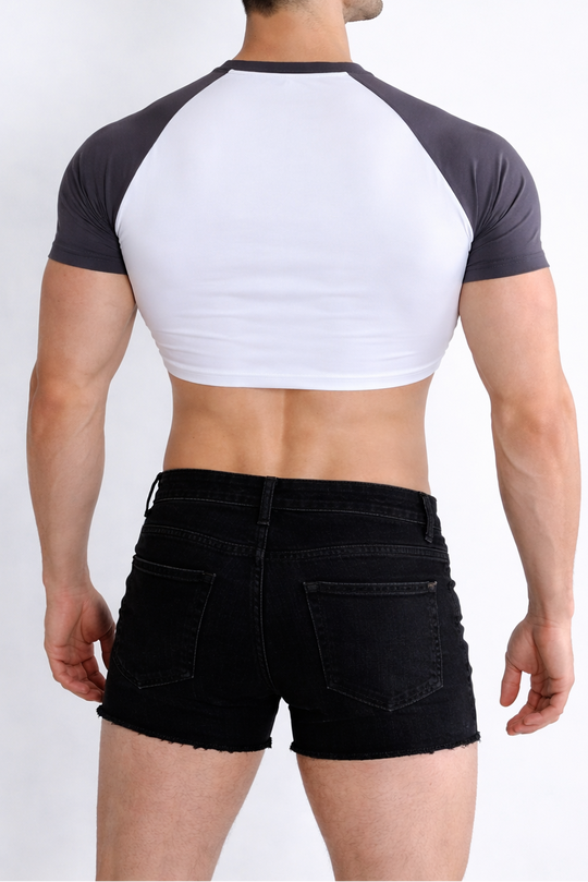 Muscle-Fit Crop Tee - Rebel Bloom