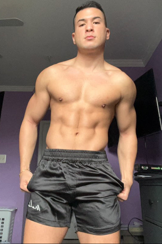 ShimmerFlex Active Shorts - Midnight Black