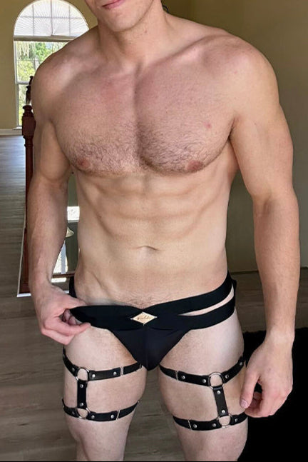 Vegan Leather Leg Harness