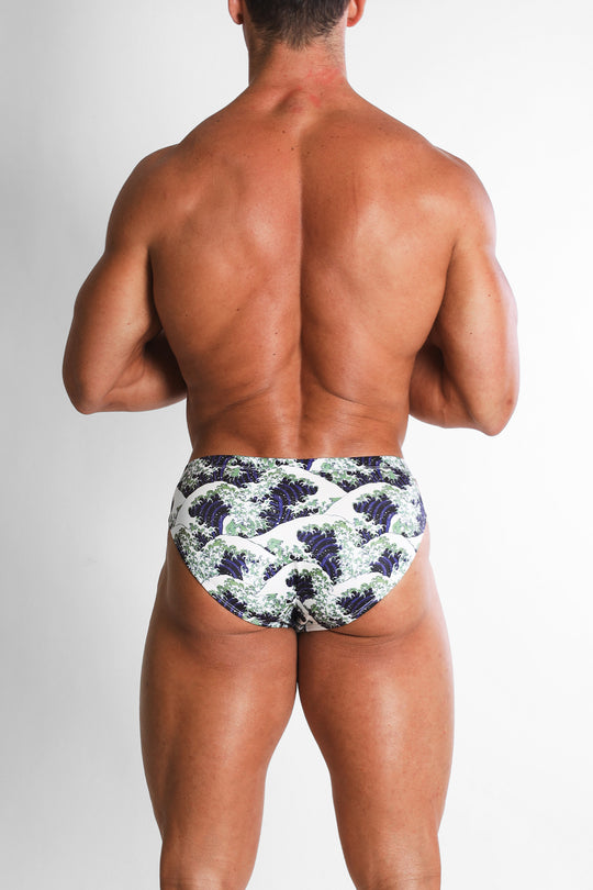 Wet-N-Wild Swim Briefs - Crashing Waves