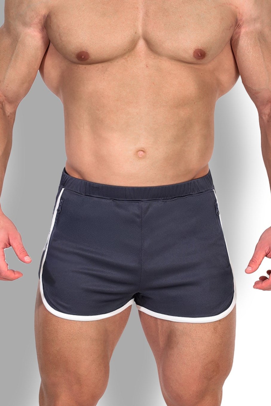 Nightcall Elastic Waist 3" Short Shorts - Smokey Grey