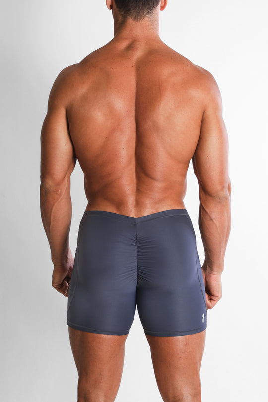Lustrous Scrunch-Butt 4.5" Bike Shorts - Graphite