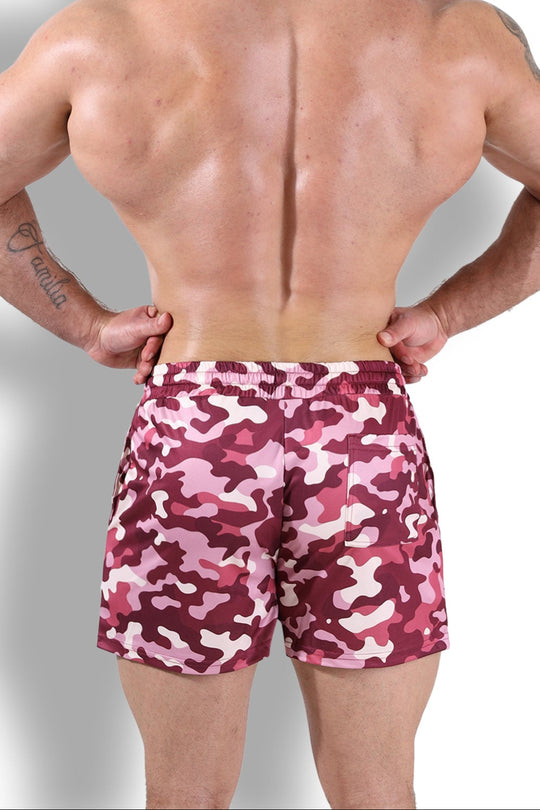Quick-Dry Mesh Shorts - Purple Camo