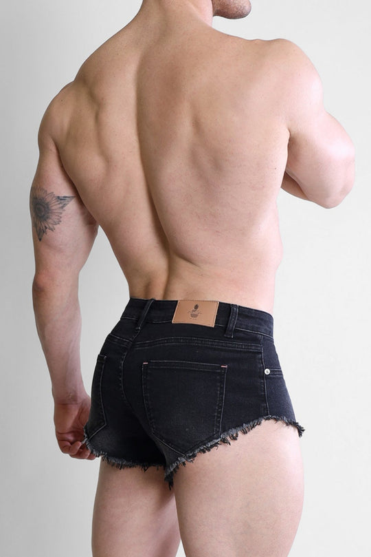 Cheeky Summer 2.5" Denim Brief Shorts - Black