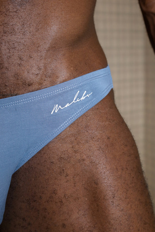 Premium Modal Scrunch-Back CHEEKY Brief - Dusty Blue