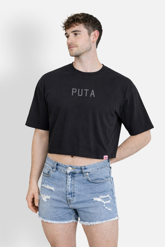 Oversized Relaxed Crop Top - Puta