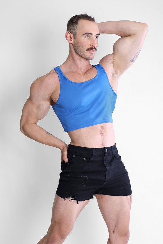 JJ Dry-Cool Crop Tank Top - Royal Blue