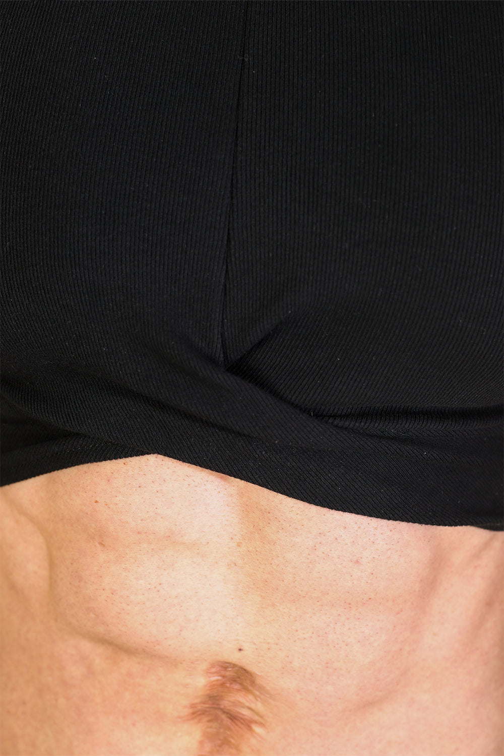 Wrapped Up Ribbed Crop Tank - Black