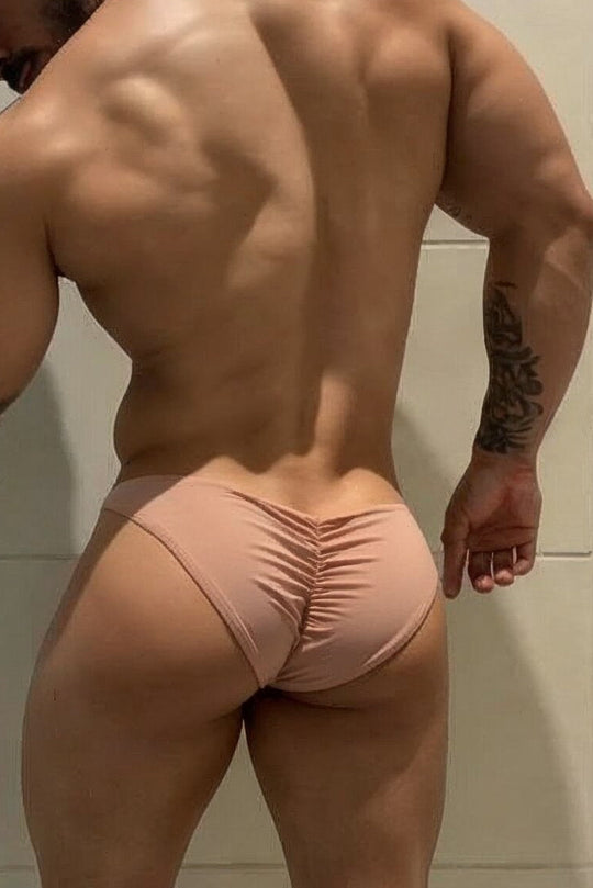 Classic Scrunch-Butt Swim Briefs - Nude Pink