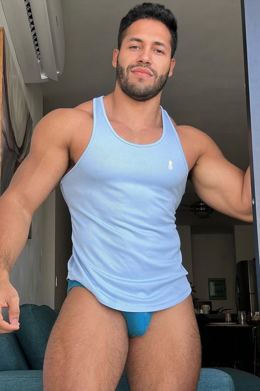 JJ Cool-Dry Gym Stringer - Sky Blue